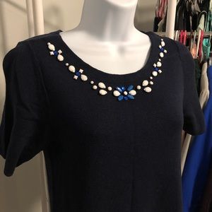 The Limited // Navy Blue Jewel Sweater